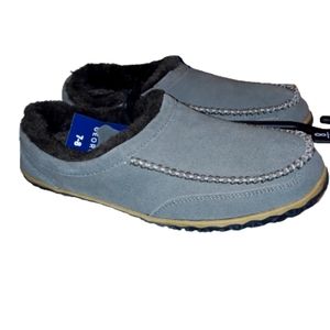 Men's slippers casual shoe gray hard bottoms